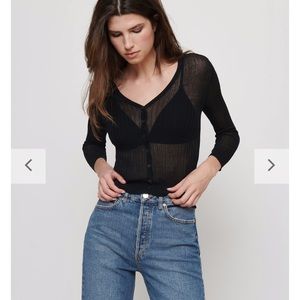 Sheer button up cardigan